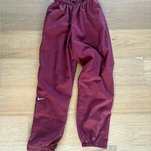 Nike Burgundy Windbreaker Pants NWOT